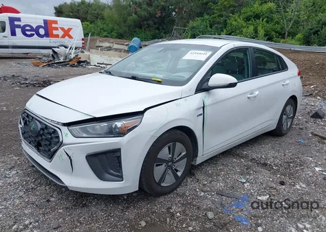 2020 Hyundai Ioniq Hybrid Blue из США, поврежденный, VIN KMHC65LC8LU215813